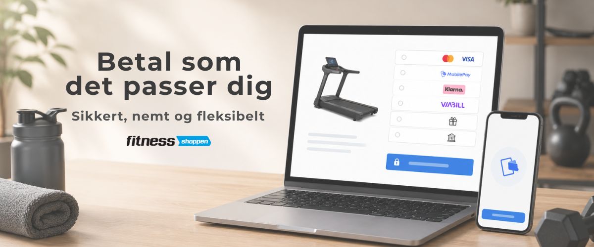 Betalingsmuligheder hos Fitnessshoppen